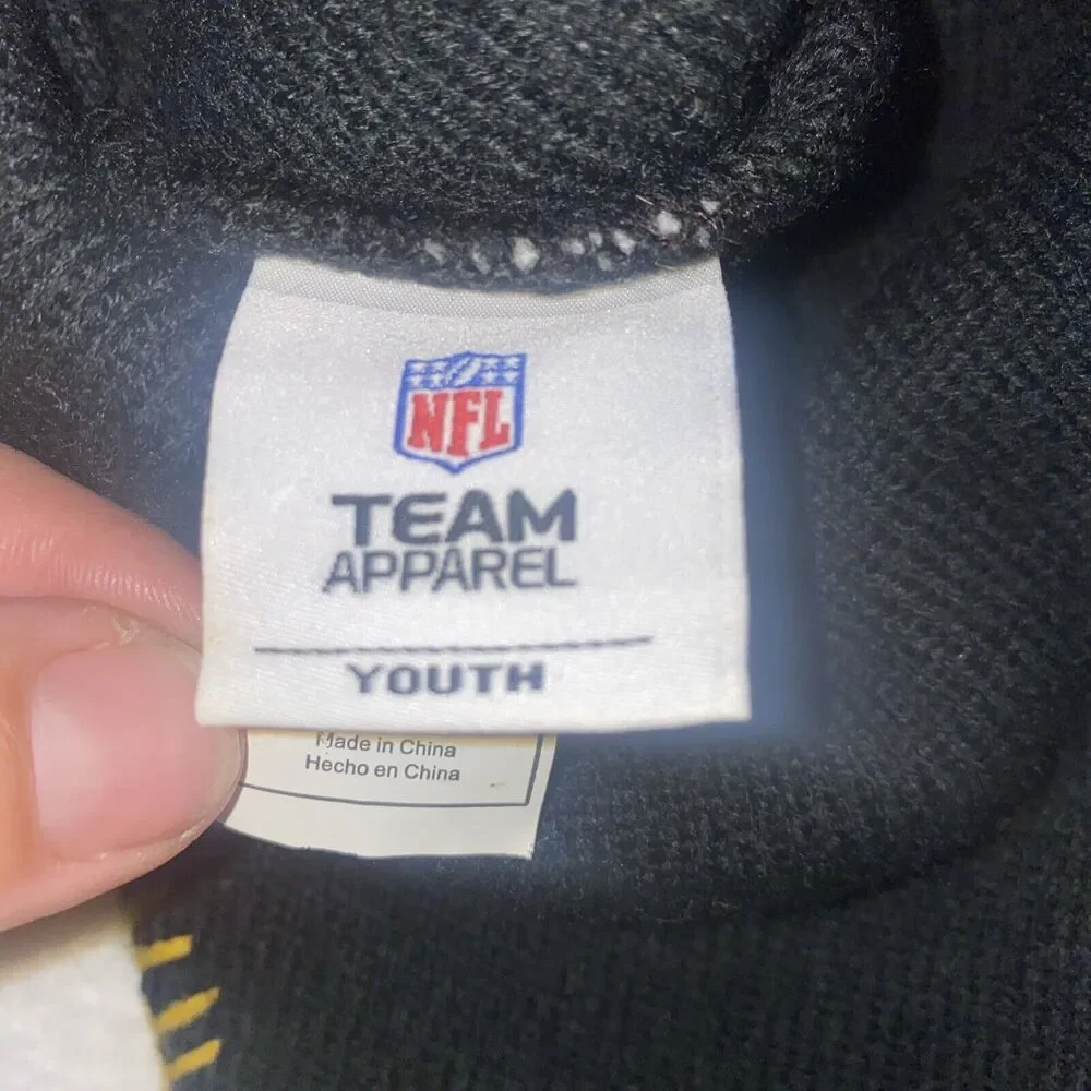 Pittsburgh Steelers NFL Football Team Apparel Youth Beanie Knit Hat Black Kids